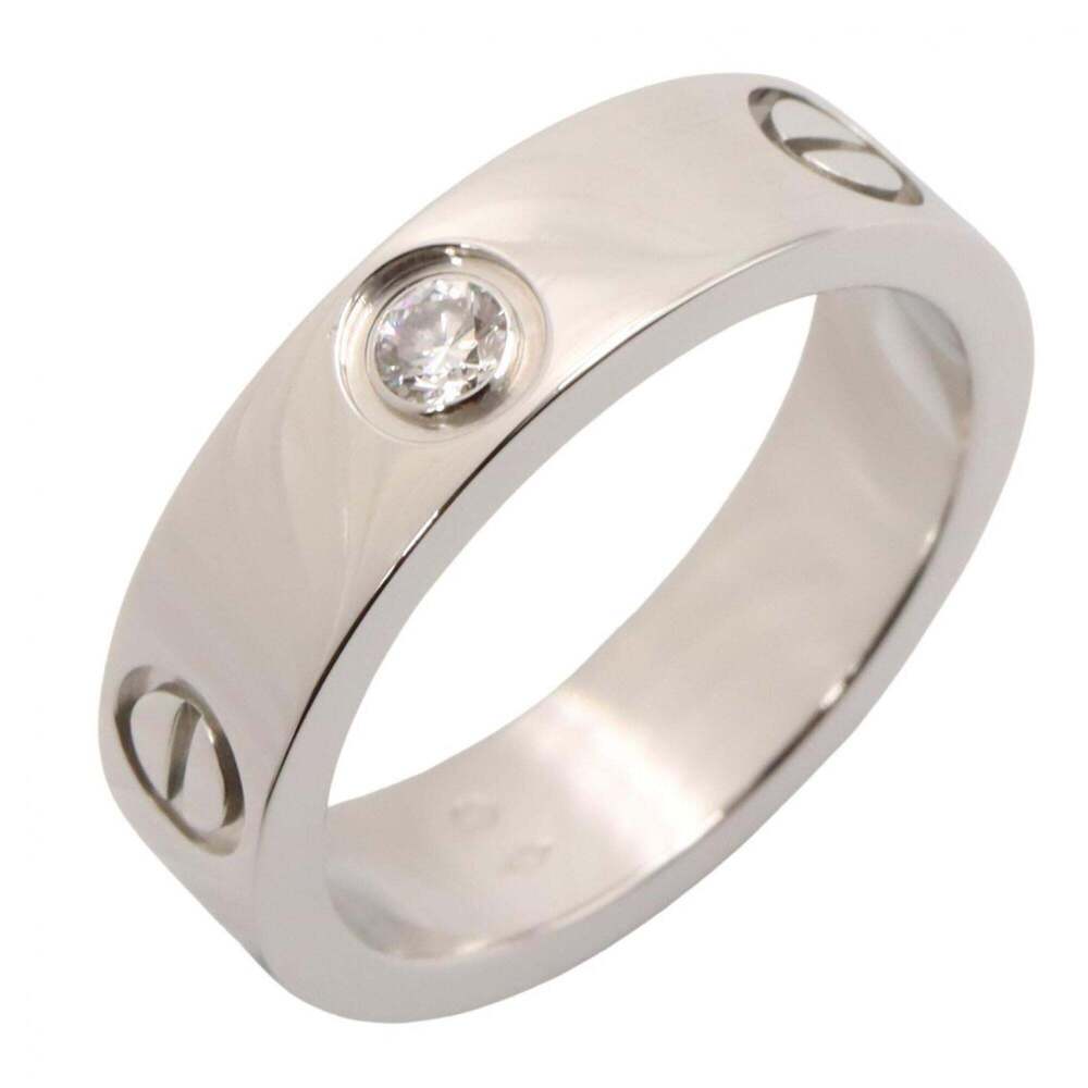 CARTIER Silver Diamond Love Ring